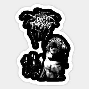 Dark pug throne Sticker